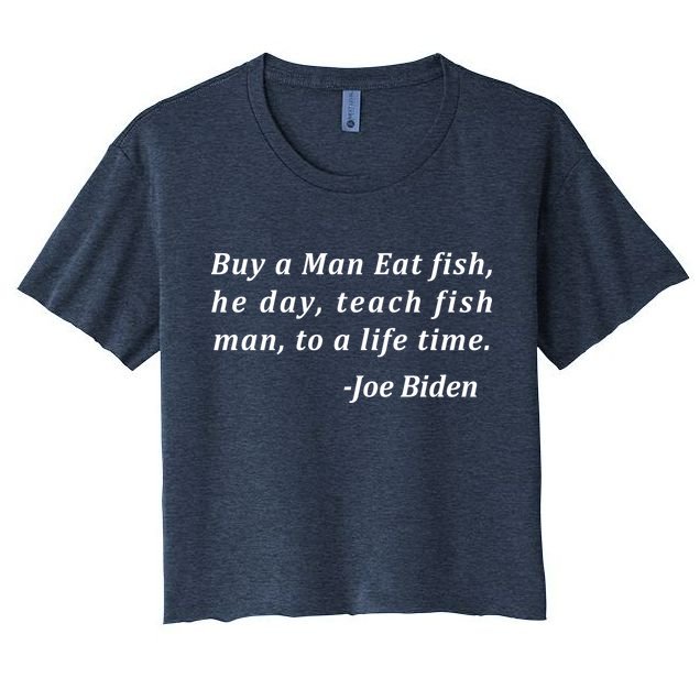 Funny Anti Joe Biden Quote Stumbles His Words Crop Top