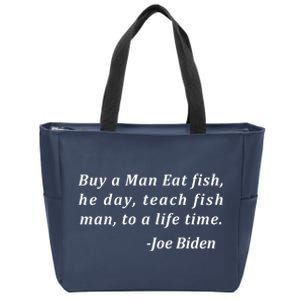 Funny Anti Joe Biden Quote Stumbles His Words Zip Tote Bag