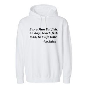 Funny Anti Joe Biden Quote Stumbles His Words Garment-Dyed Fleece Hoodie