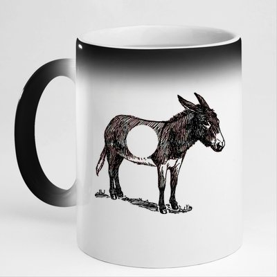 Funny Asshole Donkey 11oz Black Color Changing Mug