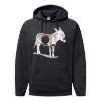 Funny Asshole Donkey Performance Fleece Hoodie