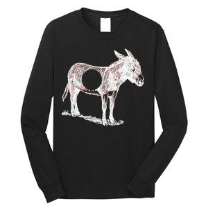 Funny Asshole Donkey Long Sleeve Shirt