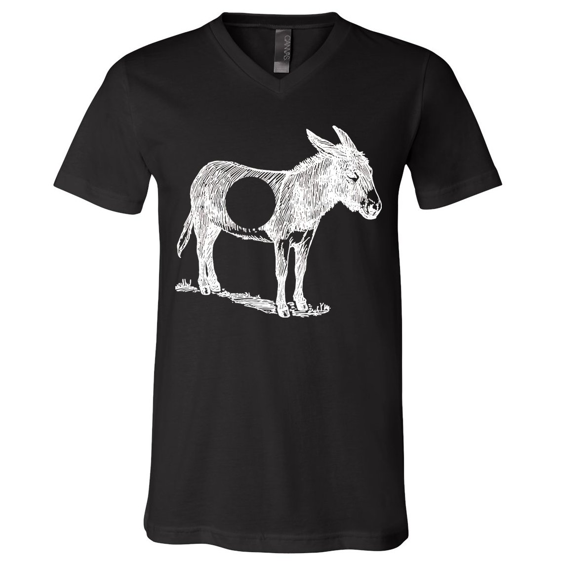 Funny Asshole Donkey V-Neck T-Shirt