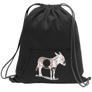 Funny Asshole Donkey Sweatshirt Cinch Pack Bag