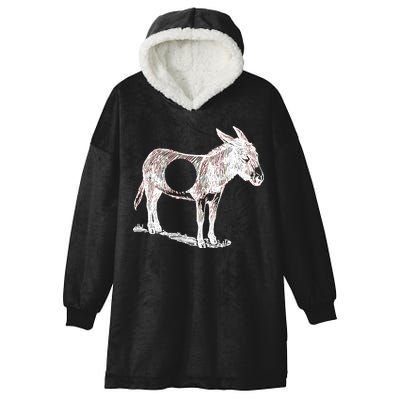 Funny Asshole Donkey Hooded Wearable Blanket