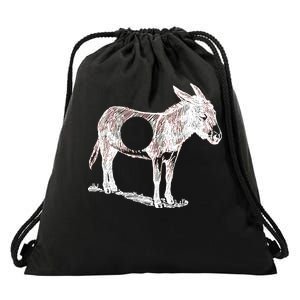 Funny Asshole Donkey Drawstring Bag