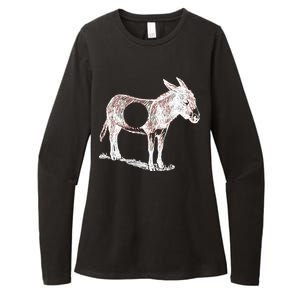 Funny Asshole Donkey Womens CVC Long Sleeve Shirt