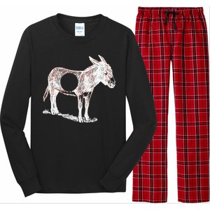 Funny Asshole Donkey Long Sleeve Pajama Set