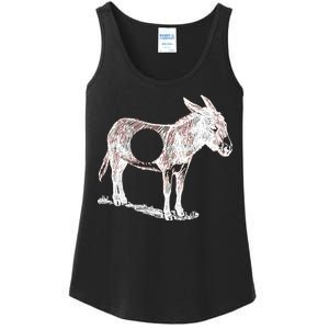 Funny Asshole Donkey Ladies Essential Tank