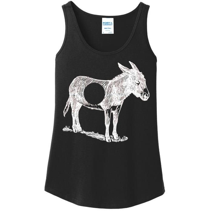 Funny Asshole Donkey Ladies Essential Tank