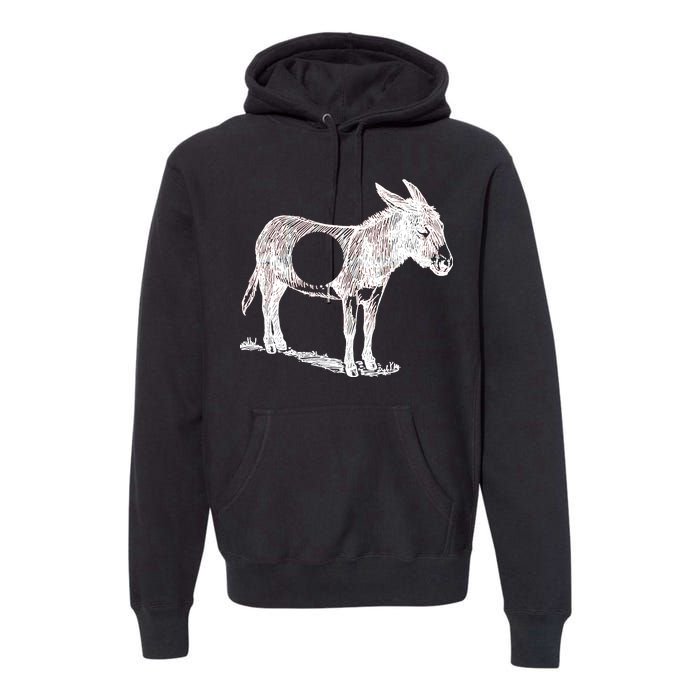 Funny Asshole Donkey Premium Hoodie