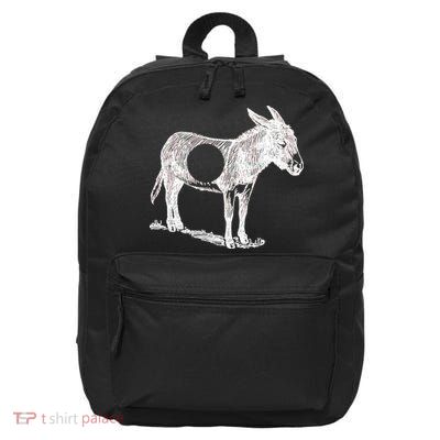 Funny Asshole Donkey 16 in Basic Backpack
