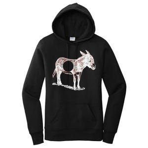 Funny Asshole Donkey Women's Pullover Hoodie