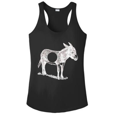 Funny Asshole Donkey Ladies PosiCharge Competitor Racerback Tank