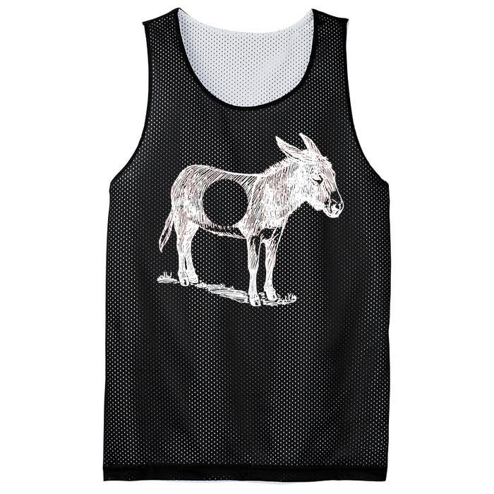 Funny Asshole Donkey Mesh Reversible Basketball Jersey Tank