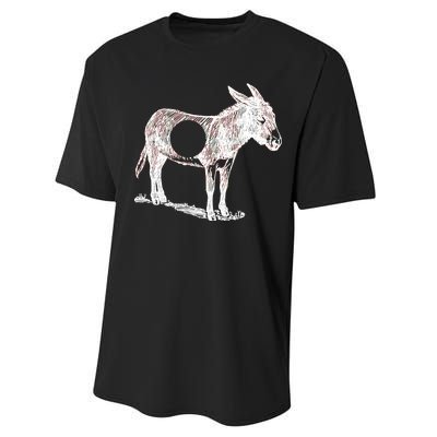 Funny Asshole Donkey Performance Sprint T-Shirt