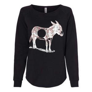 Funny Asshole Donkey Womens California Wash Sweatshirt