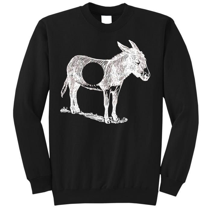 Funny Asshole Donkey Tall Sweatshirt