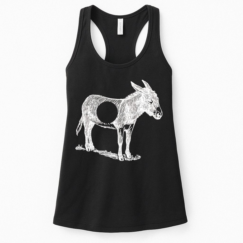 Funny Asshole Donkey Womens Tank Top