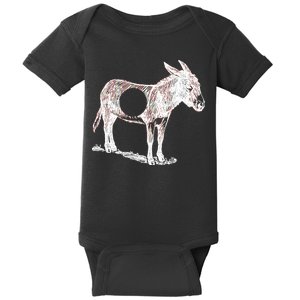 Funny Asshole Donkey Baby Bodysuit