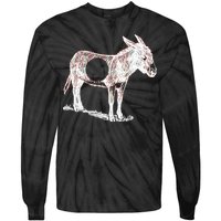 Funny Asshole Donkey Tie-Dye Long Sleeve Shirt