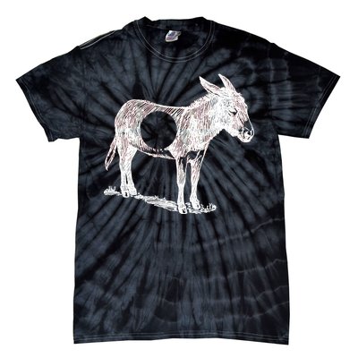 Funny Asshole Donkey Tie-Dye T-Shirt