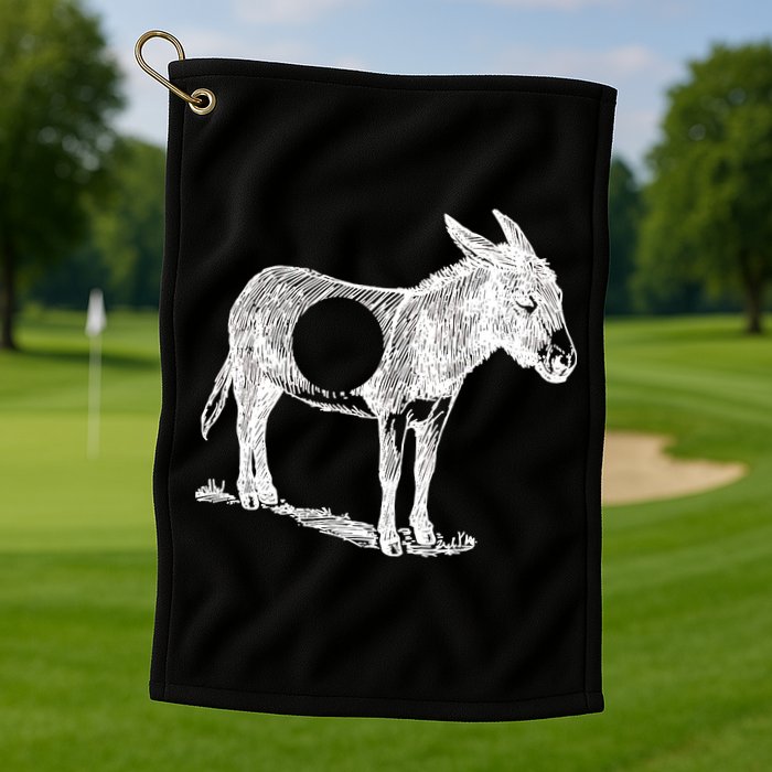 Funny Asshole Donkey Golf Towel