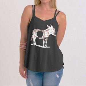 Funny Asshole Donkey Women's Strappy Tank