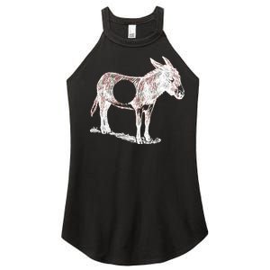 Funny Asshole Donkey Women's Perfect Tri Rocker Tank