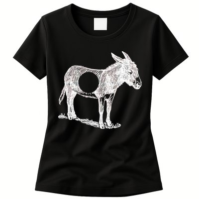 Funny Asshole Donkey Womens T-Shirt