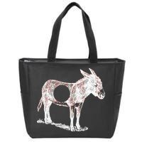 Funny Asshole Donkey Zip Tote Bag