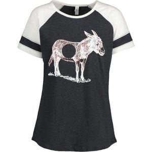 Funny Asshole Donkey Enza Ladies Jersey Colorblock Tee