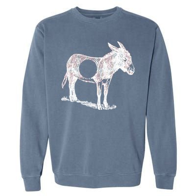 Funny Asshole Donkey Garment-Dyed Sweatshirt