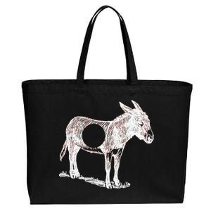 Funny Asshole Donkey Cotton Canvas Jumbo Tote