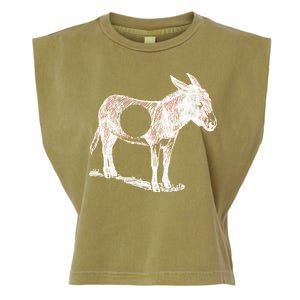 Funny Asshole Donkey Garment-Dyed Women's Muscle Tee