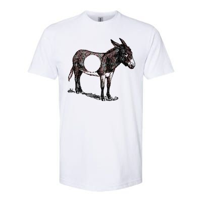 Funny Asshole Donkey Softstyle CVC T-Shirt