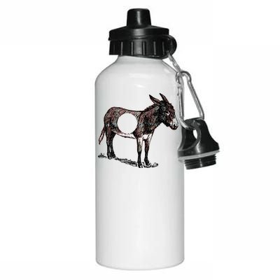 Funny Asshole Donkey Aluminum Water Bottle