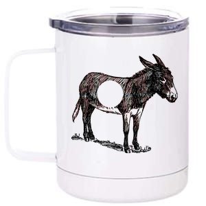 Funny Asshole Donkey 12 oz Stainless Steel Tumbler Cup