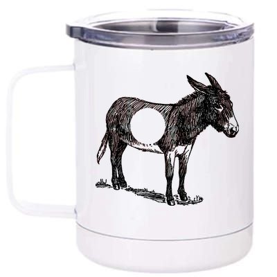 Funny Asshole Donkey 12 oz Stainless Steel Tumbler Cup