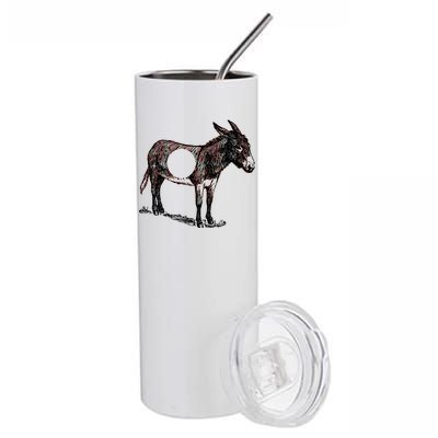 Funny Asshole Donkey Stainless Steel Tumbler