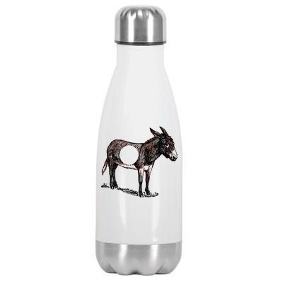 Funny Asshole Donkey Stainless Steel Insulated Water Bottle