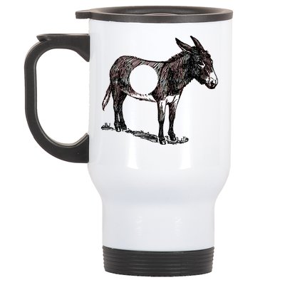 Funny Asshole Donkey Stainless Steel Travel Mug