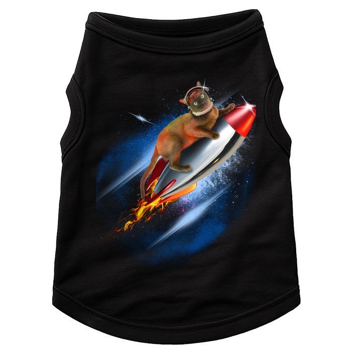 Funny Astronaut Cat Blasting Off In Space Doggie Tank