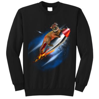 Funny Astronaut Cat Blasting Off In Space Sweatshirt