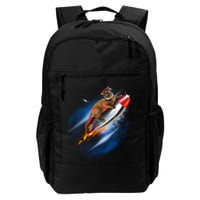 Funny Astronaut Cat Blasting Off In Space Backpack