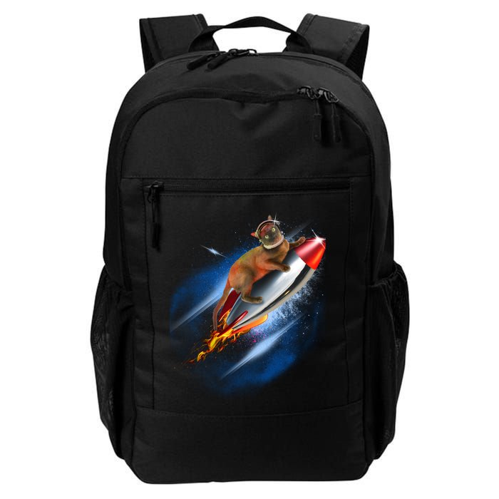 Funny Astronaut Cat Blasting Off In Space Backpack