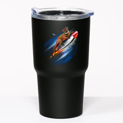 Funny Astronaut Cat Blasting Off In Space Tumbler