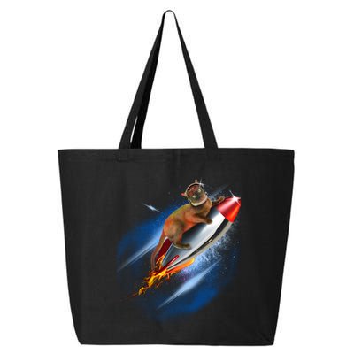 Funny Astronaut Cat Blasting Off In Space 25L Jumbo Tote