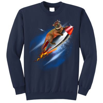 Funny Astronaut Cat Blasting Off In Space Sweatshirt