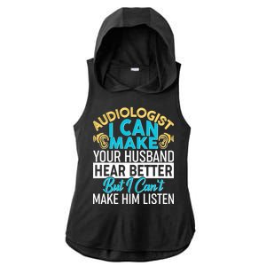 Funny Audiologist Ladies PosiCharge Tri-Blend Wicking Draft Hoodie Tank